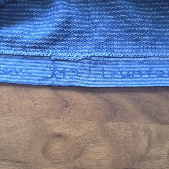 Lululemon Run: Swiftly Tech 1/2 Zip Pullover Tonka Stripe Heathered Blue Size 12 - Picture 11 of 11